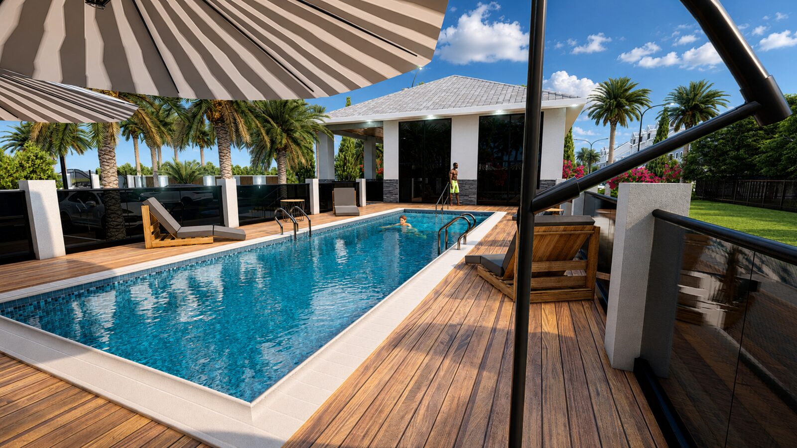 Resort-style pool