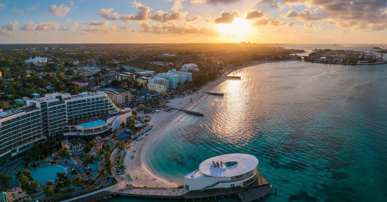 Junkanoo Beach at sunset